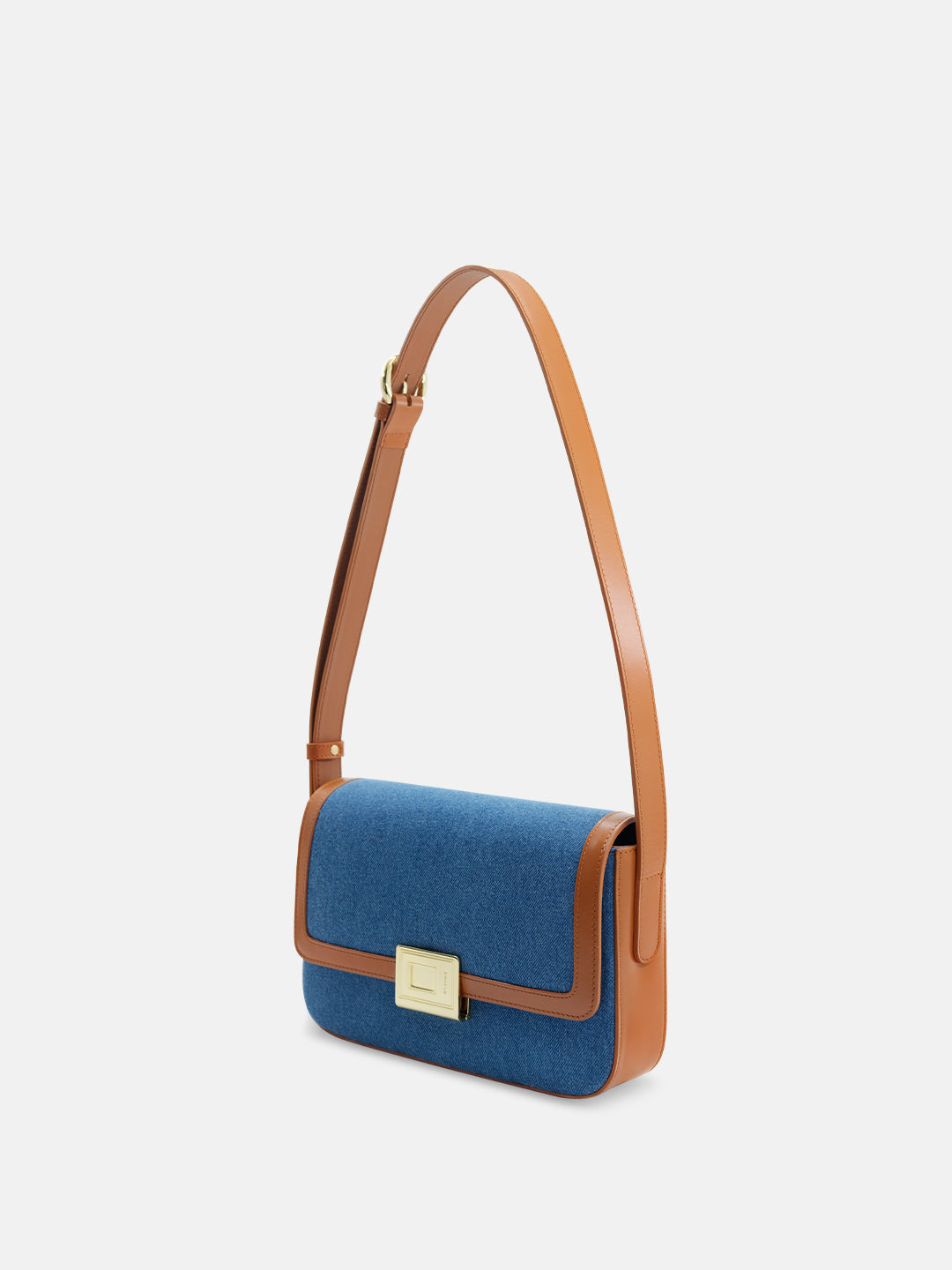 Tannin Book Lock Baguette Bag-Big