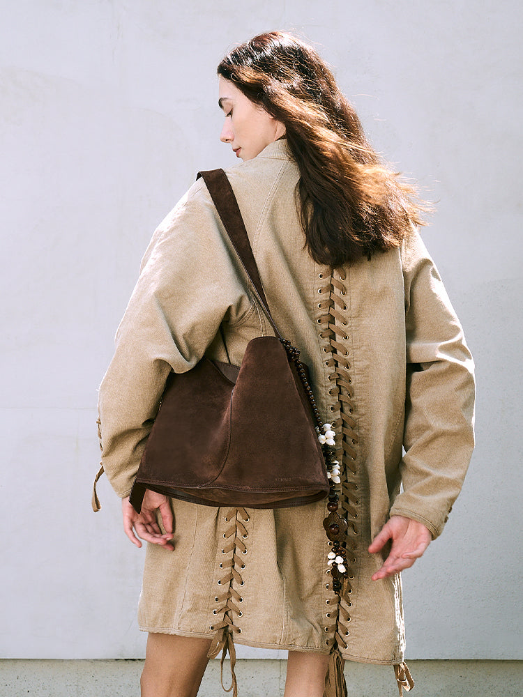 Cloud Curve Bucket Bag-Large