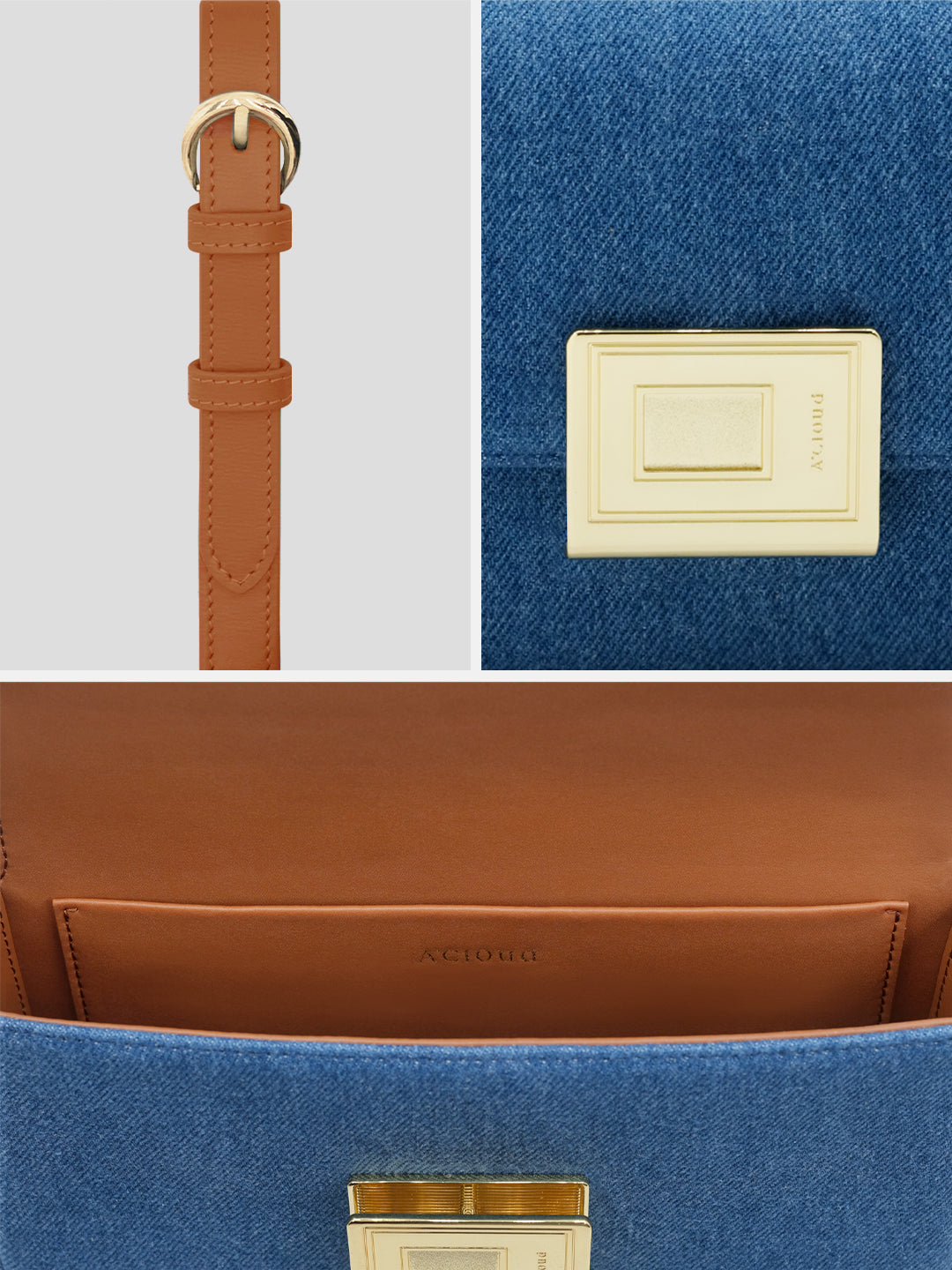 Tannin Book Lock Baguette Bag-S