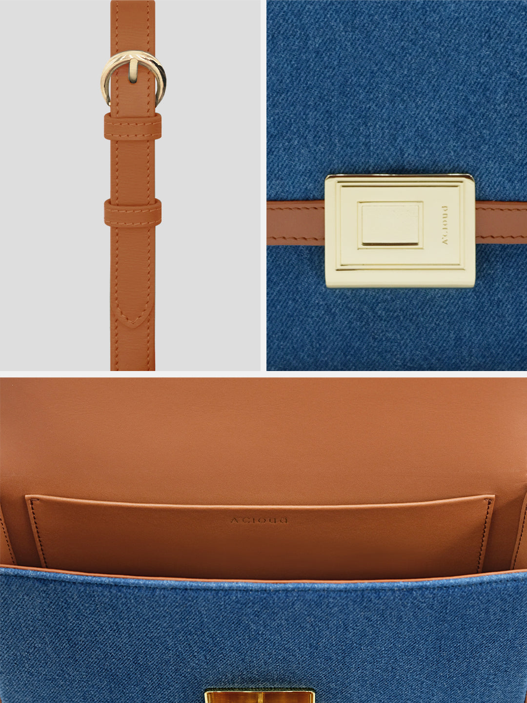 Tannin Book Lock Baguette Bag-Big