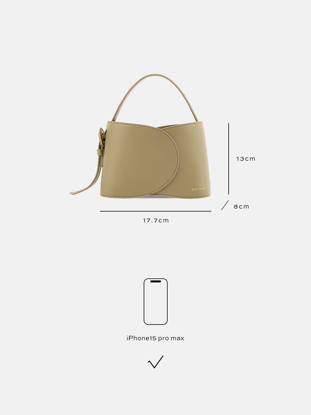 Cloud Curve Bucket Bag-Small